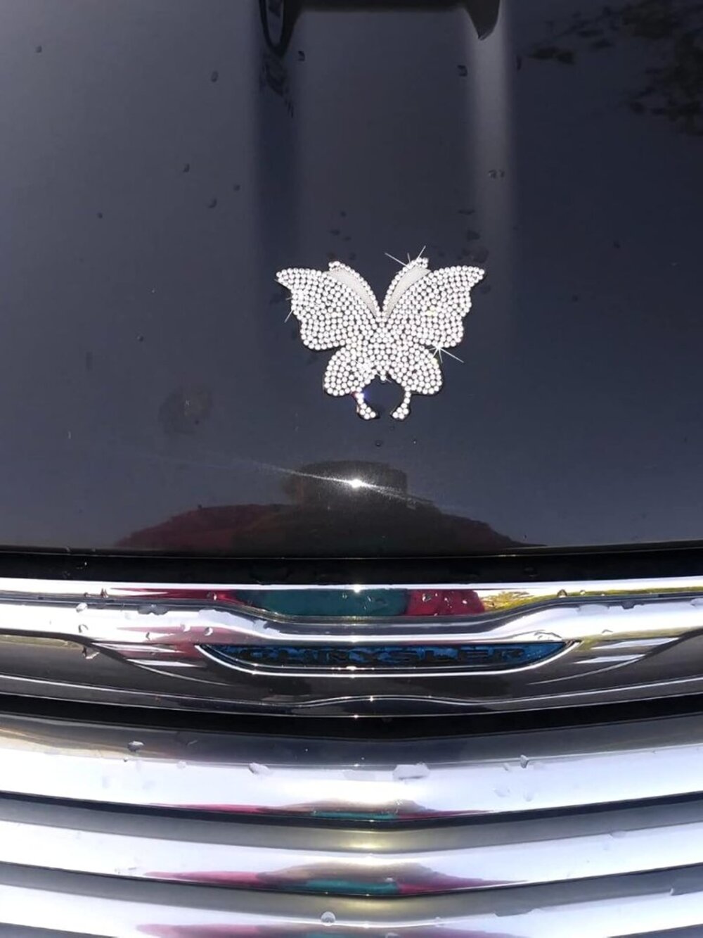 2 PCS Crystal Car Decoration Stickers Butterfly Bling Crystal Rhinestone Car Sti - Picture 6 of 7